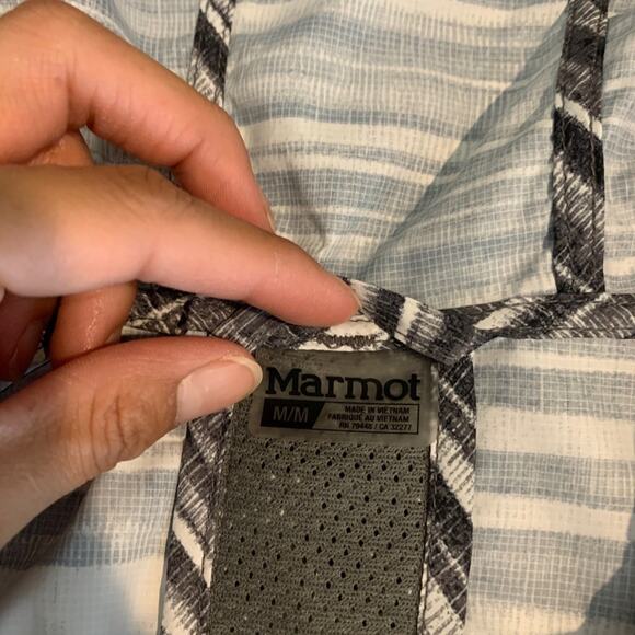 Marmot Jacket Womens M Medium Multi Full Zip Windbreaker Striped Vented Hooded - Picture 8 of 14